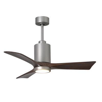 Ventilateur de plafond à 3 pales à DEL avec télécommande Patricia et ensemble d'éclairage inclus Patricia