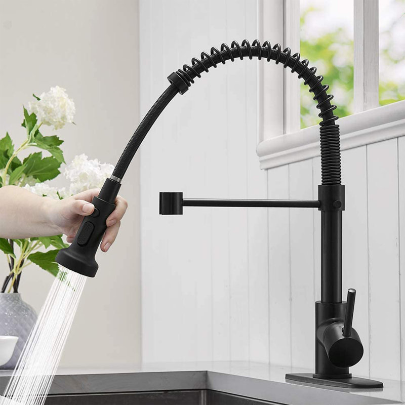 Naiyafly Pull Down Touch Kitchen Faucet, Matte Black