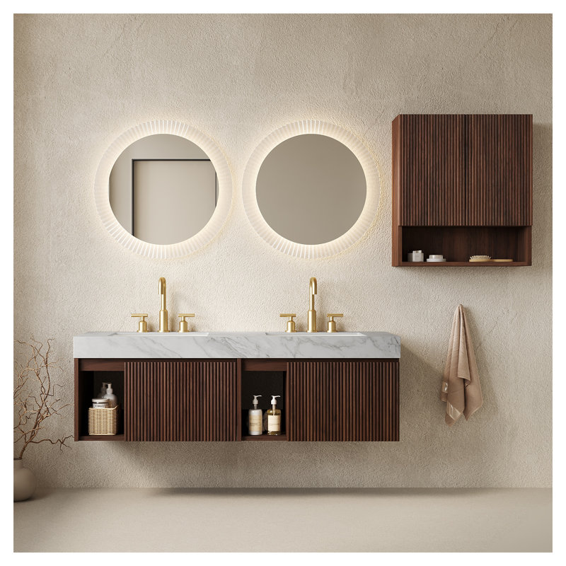 0 Bathroom Vanity with Top, Beige