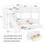Lit superposé simple au-dessus de simple avec glissière et escalier de rangement-2128947719