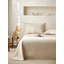 Couvre-lit en lin Manjusaka Beige Tencel avec taies d'oreiller - Qualité supérieure $ Naturel-110891534