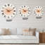 Horloge murale moderne Minimalist Bright Shining Orange Sun Rays III-60328347