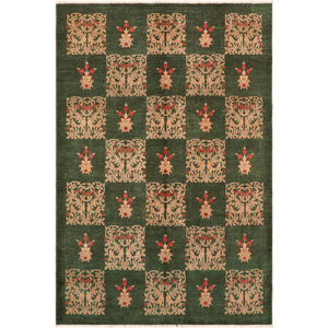 Isabelline Evelina Handmade Hand-Knotted Rectangle 8'1" x 9'10" Wool ...