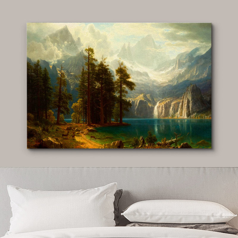«Nature Landscape Sierra Nevada In California» par Albert Bierstadt sur toile par Albert Bierstadt, Toile tendue