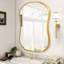 Miroir mural contemporain contemporain avec bords concaves pour meuble-lavabo, décoration de salon-477233330-477233328