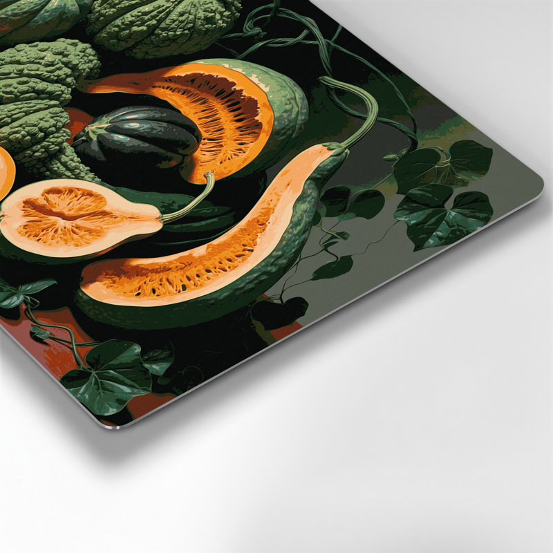 Vegetables Bitter Gourd Bitter Melon Green Metal Wall Art, 11" H x 14" W