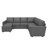 Niyona U Shaped Sleeper Sectional Modular Sofa Bed With Storage Chaise-97649223