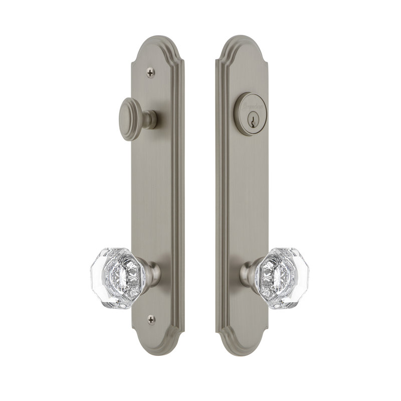 Ensemble de vestibule Arc, Nickel satiné, 2,375 po