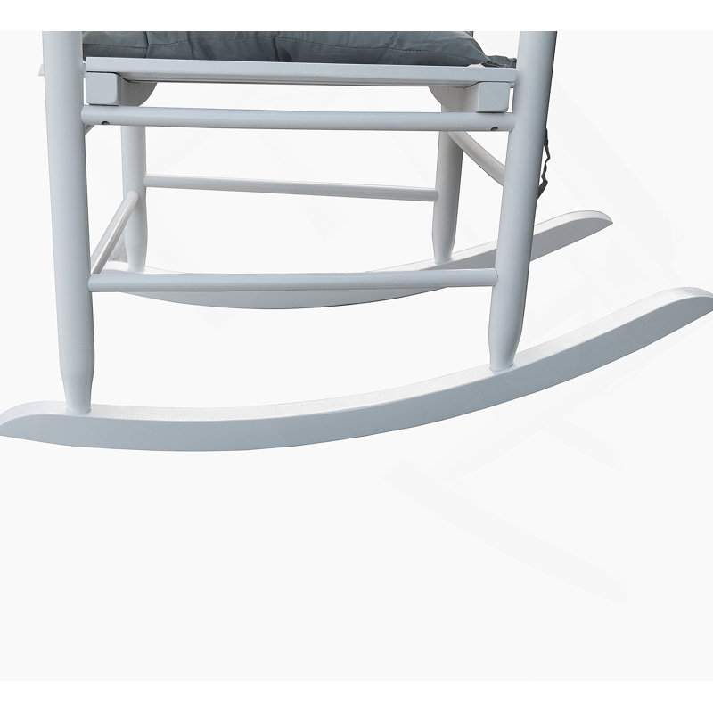 Chaise berçante en bois, Blanc
