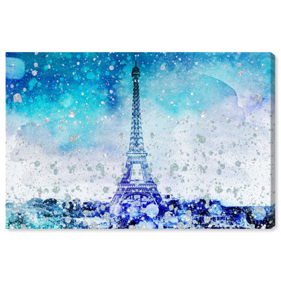 " Eiffel Glitter Blue "