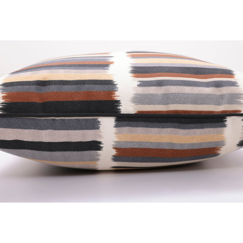 Ebony Multi Striped Indoor/Outdoor Lumbar Throw Pillow Set