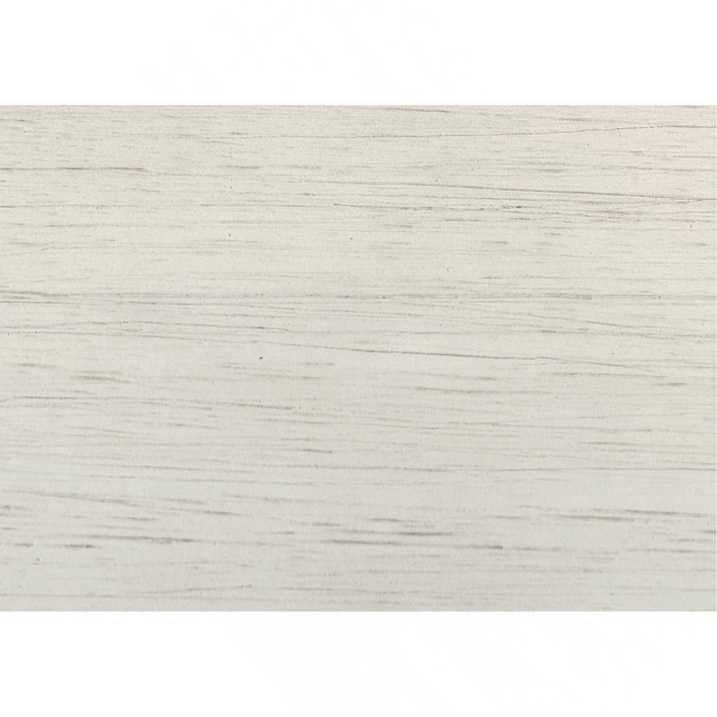 Table de salle à manger à finition antique blanc et brun 1 pièce avec 6 tiroirs de rangement