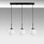 Élégant lustre noir réglable, structure en métal, 25,6 po x 5,9 po x 45,3 po | Diamètre du capuchon: 5,9 pouces | Plaque de base: 22,8 po x 2,4 po x 1,6 po | 3 x douilles E14 (40 W maximum), parfaites pour la salle à manger et les espaces de vie, solution d'éclairage élégante-1621031469-1621031466