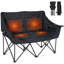 Chaise de camping double surdimensionnée chauffée, pliable, réglable en température, sac de transport-233573732
