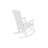 Rocking chair white color, suitable for all seasons: Outdoor lounge chair, made of sturdy material, equipped with 304 stainless steel accessories.-560782321