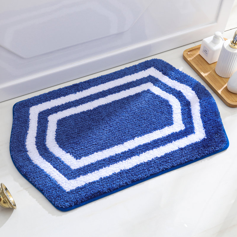 Non-Slip Bath Rug, 43.2cm W x 68.6cm L, Blue