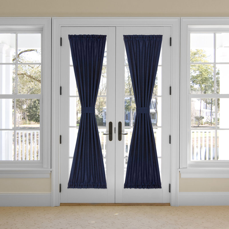 Panneau de rideau simple Lamesa, Bleu marine, L 25 po x L 72 po