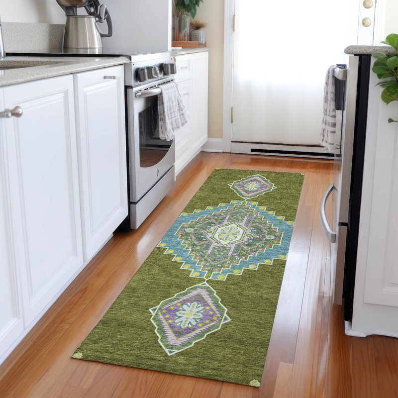 Machine Washable Indoor/Outdoor Chayden ACN1014 Rug, Runner 2'3" x 7'6"
