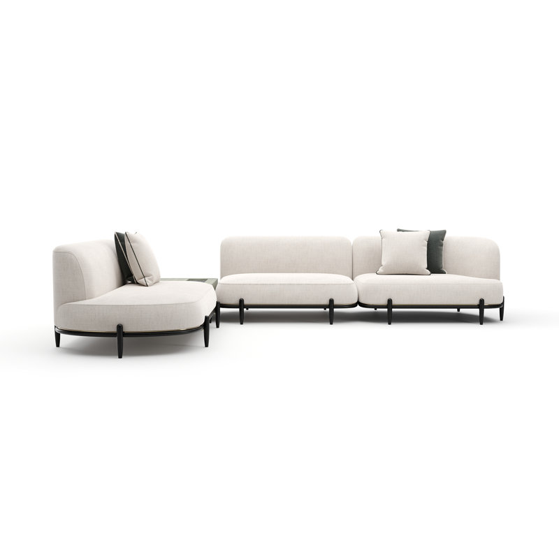 Sectional, 31" H x 218" W x 177" D, Left Hand Facing