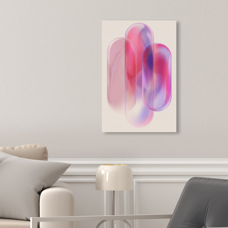 Pink Topaz Gradient Print by Oliver Gal, 54"H x 36"W, Gallery Wrapped