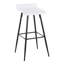 Tabouret de bar 30 po Ale en acier noir et similicuir blanc par LumiSource - ensemble de 2-1831175772