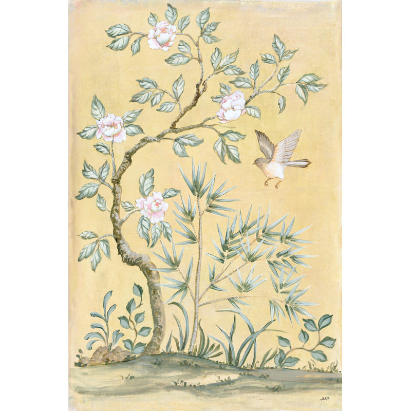 «Spring Mural II» par Julia Purinton - peinture sur toile tendue, H 18 po x l 12 po