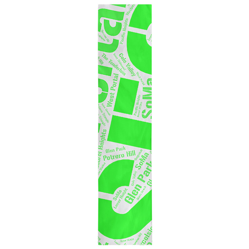 Chemin de table blendtable en coton, 72 po x 16 po, Vert, San Francisco