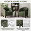 Fauteuil club rembourré en tissu-106296589
