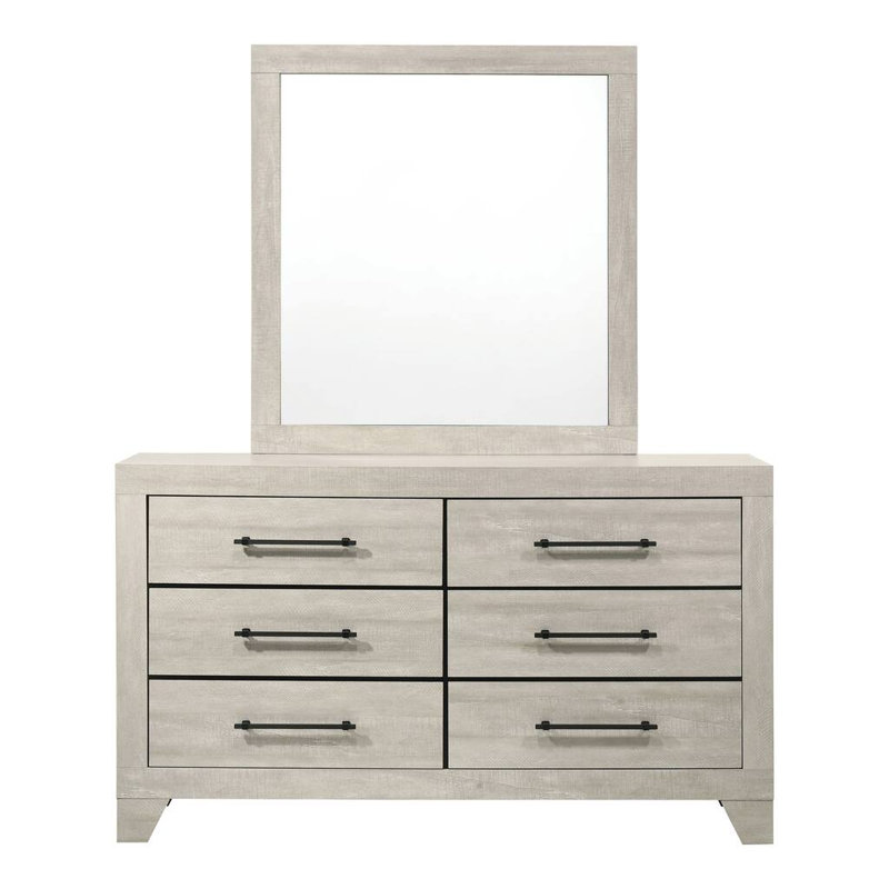 Commode 6 tiroirs avec miroir Christensen