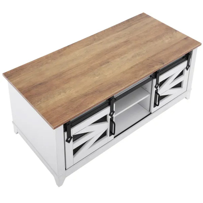 Table basse en bois blanc 26,97 x 52,76 x 6,89 po - VEVOR