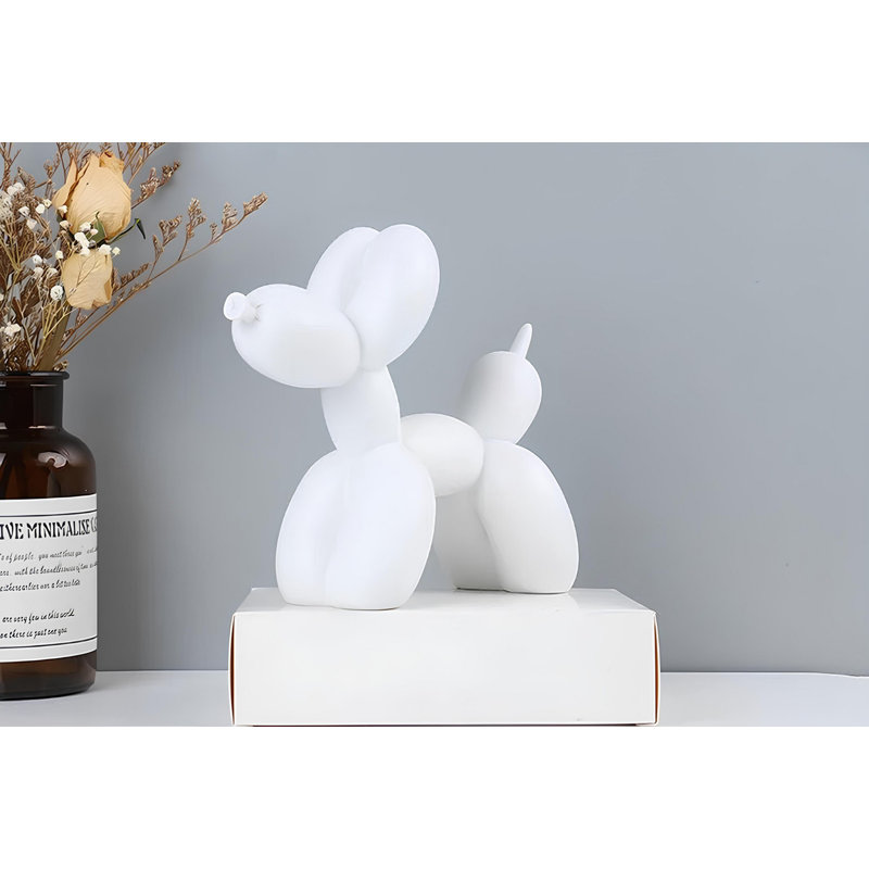 Elegant Decorative Object, White Polyester, 6.7 x 3.1 x 8.7 inches | 100% Durable Polyester Material | Perfect for Home Decor, Office Accents, and Stylish Gifts - Contemporary Design for Any Space