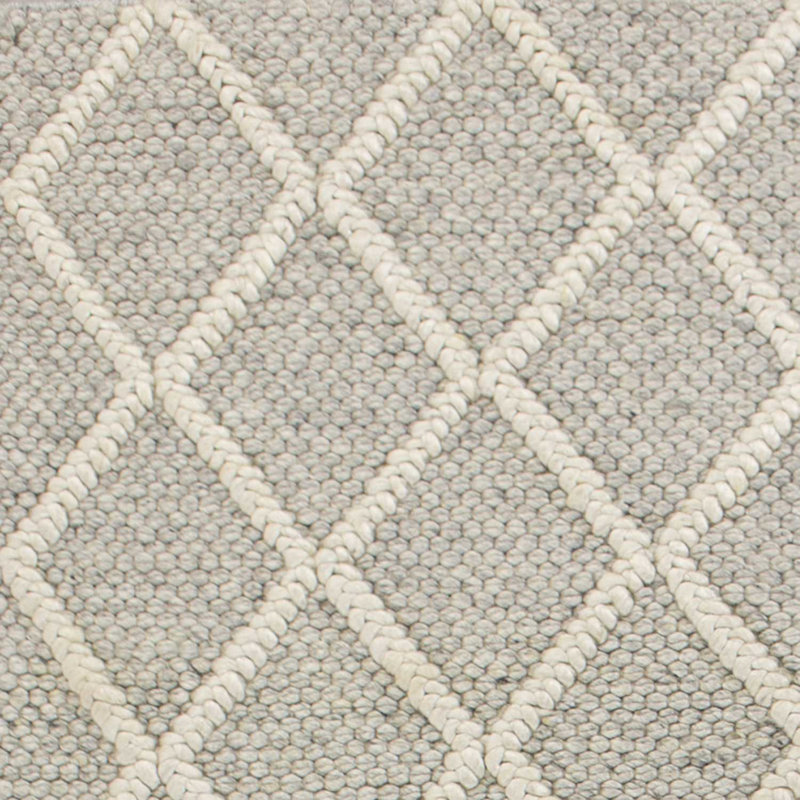 Tapis gris en laine 5 pi x 7 pi