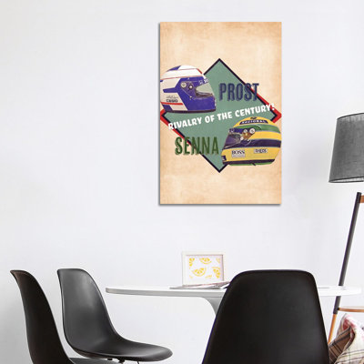 Prost Vs Senna - Wrapped Canvas Painting
