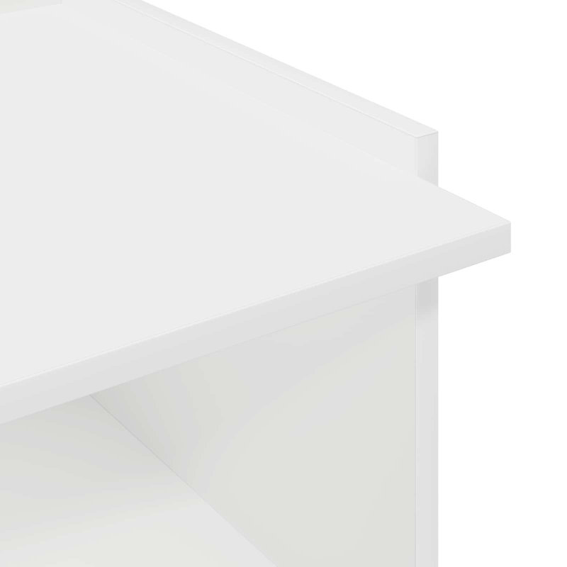 Coffee Table with Storage, 33cm H x 90cm L x 50cm W, White