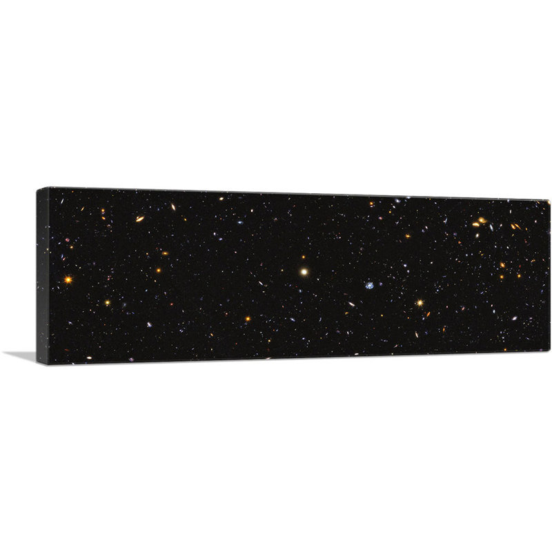 Hubble Telescope Deep UV Legacy Field - Reproduction de photo panoramique sur toile tendue, H 12 po x l 36 po x P 0,75 po