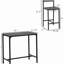Ensemble de 3 tables de bar et chaises HOMcom, ensemble de table de salle à manger industriel pour 2 personnes, table de cuisine à hauteur de comptoir avec tabourets de bar, ensemble de table de petit-déjeuner pour 2 petits espaces, gris