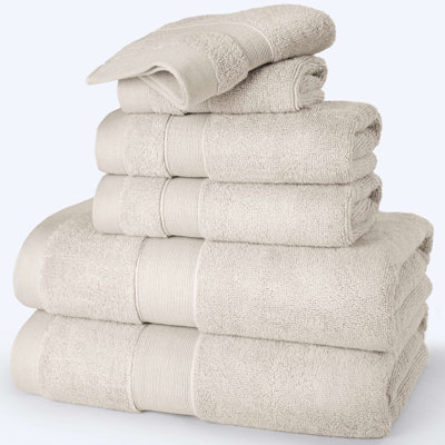 100% Cotton Premium 700 GSM Turkish Bath Towel Set, 6 Piece Super Soft and Absorbent