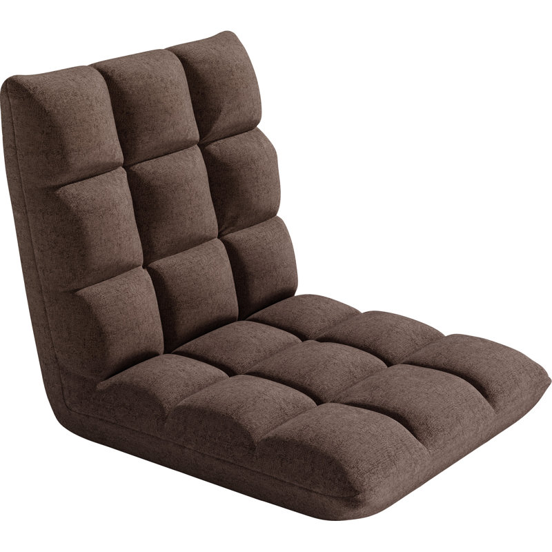 57cm Upholstered Futon, Brown