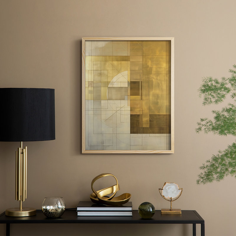 Reproduction encadrée ABSTRACT Series Cxxiv - bois massif, H 15 po x l 12 po