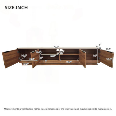 Modern Fluted TV Stand – Fits 85-Inch TVs