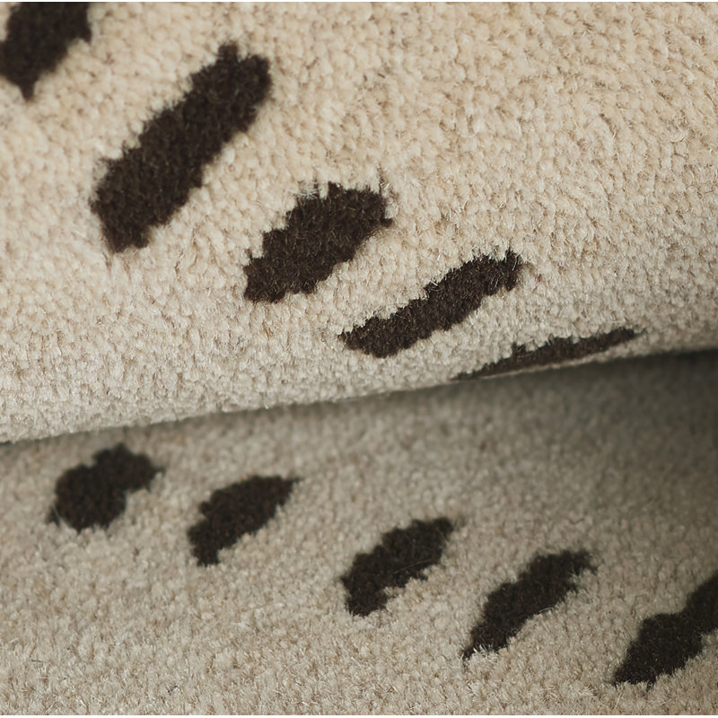 Austen Hand Tufted Wool Striped Area Rug in Beige, Rectangle 2' x 3'