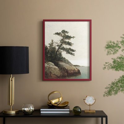 Impression encadrée rétro Vintage Nautical Print - bois massif