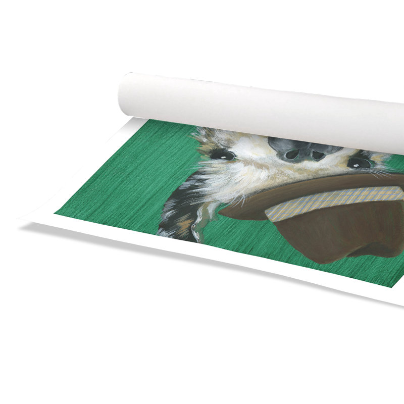 «Rolled Llama Gentleman», impression sur papier, H 31 po x l 31 po x P 1 po