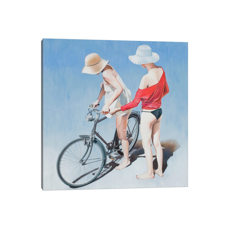 Rowing Between Clouds by Josep Moncada - Wrapped Canvas Painting, 30.48 cm H x 30.48 cm W
