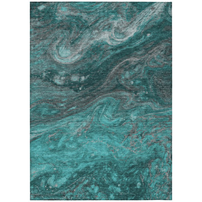Alfonzo Stain Resistant Abstract Area Rug