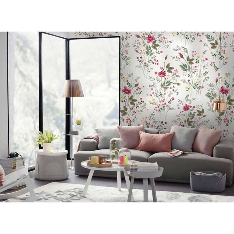 Floral Wall Mural, 6.25' L x 112' W