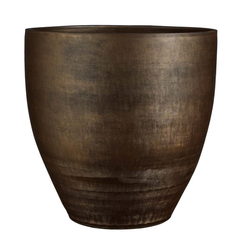 Anniesha Ceramic Pot Planter, Bronze, 46cm H x 47cm W x 47cm D