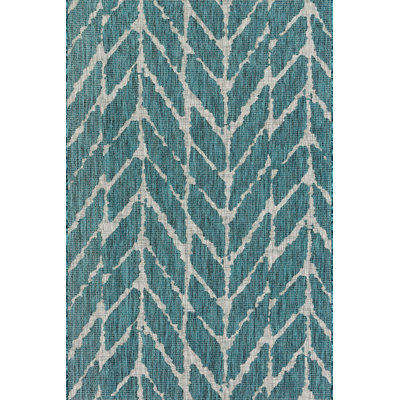 Tapis bleu sarcelle intérieur / extérieur Isle