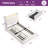 Twin Size Beige Upholstered Bed with Tufted Headboard, 2 Storage Drawers & LED Lights-1142561422-1143139541