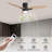 57 Inch Flush Mount Ceiling Fan with Light & Remote - Modern Solid Wood Blades, Reversible DC Motor, 3-Color Dimmable LED for Living Room, Bedroom 